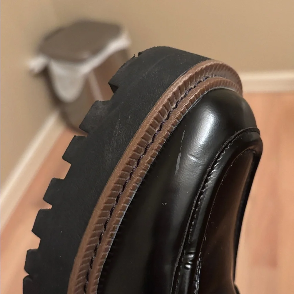 Sam Edelman Black Loafers with Gold Accent - Picture 8 of 10